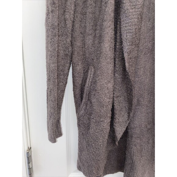 Barefoot Dreams Cardigan Cozy Chic Lite Women's Sweater Draped Brown Taupe Small - Picture 3 of 9